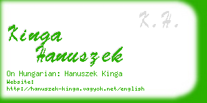 kinga hanuszek business card